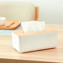 Tissue Box Dispenser Wooden Cover Paper Storage Holder Napkin Case Organizer Household 2024 - buy cheap