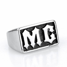Рок-кольца MC из нержавеющей стали, мужские готические кольца из титановой стали 2024 - купить недорого