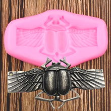 Molde de silicone beetle, faça você mesmo, molde de fondant, cozinha, doces, chocolate, confeitaria, ferramentas de decoração de bolo 2024 - compre barato