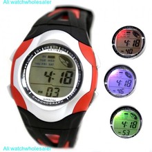 digital wristwatches ALEXIS Date Alarm Color Back Light Water Resist Black With Red Color Band men sports watches 2024 - buy cheap