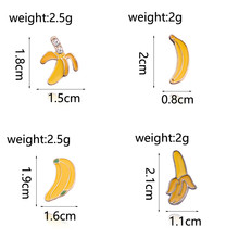 Broches banana esmaltados com botão, broches de frutas, desenho animado, presente para amigos, fivela de alfinete de lapela, joias engraçadas, roupas, bolsa jeans 2024 - compre barato