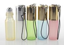 100pcs 5ml Mini Glass Roll on Bottle Essential Oils Bottle Refillable Perfume Sample Glass Vials with Key Chain Travel Bottle 2024 - buy cheap
