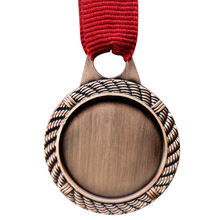 Medalha de metal em branco de liga de zinco com etiqueta personalizada logotipo de gravação barato feito sob encomenda você próprio logotipo 2024 - compre barato
