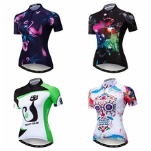 Camisa feminina para ciclismo unissex, camiseta para jovens pro team corrida roupas de ciclismo secagem rápida mtb garota bicicleta gato borboleta 2024 - compre barato