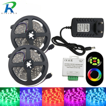 Riri-fita de led smd5050, à prova d'água, rgb 5050, fita diodo led, controle e alimentação, opções de 5m, 10m, 15m e 20m 2024 - compre barato