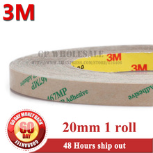 1x 20mm * 55m * 0.06mm /2.3 folhas (espessura) 3m 467mp 200mp fita de transferência adesiva para placas de identificação de metal e placas de classificação adesivas 2024 - compre barato