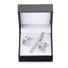 1 new luxury brand Cufflinks tie clip silvery metal laser Cufflinks tie clip, classic boutique gift set free shipping 2024 - buy cheap