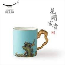 Women's porcelain cup 340ml mug, office cup, household tea cup, Chinese style ceramic cup 2024 - buy cheap