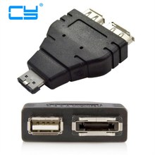 Комбинированный eSATAp блок питания через eSATA USB 2,0 к eSATA и USB сплиттер адаптер конвертер 2024 - купить недорого