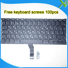 Brand New RU Russian keyboard+100pcs keyboard screws 2010-2015 Years For MacBook Air 13.3" A1369 A1466 2024 - buy cheap