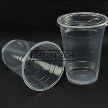 200pcs 34oz 1000ml Clear Disposable Plastic Cups Fruit Salad Water Cup with Lid For Lovers Outdoor Travel Birthday Party 2024 - buy cheap