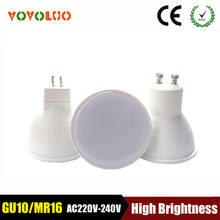 [YOYOLUO] 2017 NEW LED Light Bulb Spotlight GU10 MR16 6W 220V COB Chip Beam Angle 24 120degree Spotlight LED Lamp For Table Lamp 2024 - buy cheap