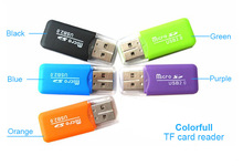 Portable Colorful High Speed USB 2.0 Micro SD T-Flash TF Memory Card Reader,Microsd Transflash to USB flash drive Adapter 2024 - buy cheap