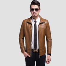 16019 New Fashion Spring Clothes Man Autumn Jacket Coat sheep skin Leather Coat Men  jacket 2024 - buy cheap