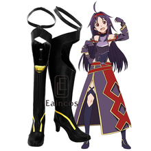 Botas negras de Konno Yuuki para fiesta, zapatos hechos a medida, Anime, Sword Art en línea 2024 - compra barato