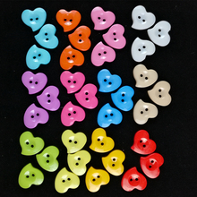 Botones coloridos de resina con forma de corazón, botones de resina, botones de costura DIY, accesorios de ropa para el hogar 2024 - compra barato
