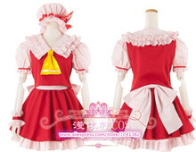 Touhou Project Flandre Scarlet Cosplay Costume Red Dress Any Size Free shipping 2024 - buy cheap