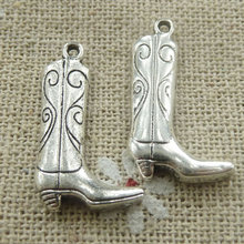 150 pieces tibetan silver boot charms 23x13mm #557 2024 - buy cheap
