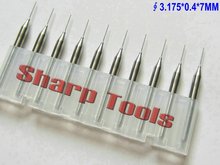 Promotion 10pcs 3.175*0.4*7MM Engraving Tool Bits, Carbide Micro Drill, PCB Drill Needle on Circuit Board, Stainless Steel, SMT 2024 - buy cheap