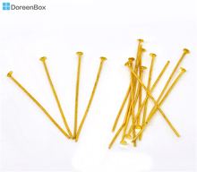 Doreen Box Lovely 400PCs Gold color Head Pins 0.7x40mm(21 gauge) (B01524) 2024 - buy cheap