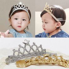 Boiiwant/повязка на голову с короной для новорожденных девочек; Вечерние повязки для волос на день рождения; Красивые аксессуары для волос 2024 - купить недорого