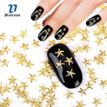 5*5mm Glitter Gold Starfish Star Copper Studs Design Adhesive DIY Nail Art Decoration For Manicure Nails Alloy Accessory PJ614 2024 - buy cheap