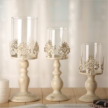Candelabro Retro de hierro forjado para el hogar, candelabro de cristal para mesa de boda, Tanabata, decoración de cena con velas 2024 - compra barato