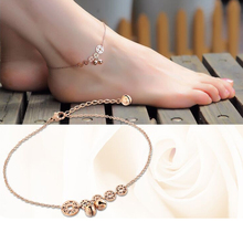 Hot Chinese Coins Bell Anklet Titanium Steel Jewelry Women Girl Barefoot Anklet Fashion Foot chain, for women, stainless Steel 2024 - buy cheap