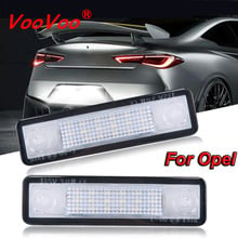 Voovoo-acessórios para carro, 2 peças, 18 lâmpadas de led para placa de identificação 12v, sem erros, para opel, corsa, astra, omega, vectra, zafira 2024 - compre barato