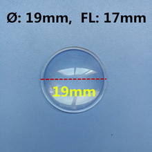 clear PMMA optical lens diameter 19mm focal length 17mm 2024 - buy cheap