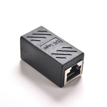 High Speed 100Mbps RJ45 Female To Female CAT 6 Network Ethernet LAN Connector Adapter Coupler Black 2024 - buy cheap