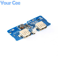 2 pcs Dual Micro USB 3.7v to 5V 2A Mobile Power Bank DIY 18650 Lithium Battery Charger PCB Board Boost Step Up Module With Led 2024 - buy cheap