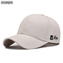 SILOQIN 2019 New Adjustable Size Women's Ponytail Cotton Baseball Caps Couple Hat Snapback Cap Men's Fashion Letter Sports Cap 2024 - buy cheap