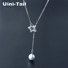 Uini-tail-collar de perlas de estrella hueca de Plata de Ley 925, tendencia de moda coreana, dulce y sexy, alta calidad, GN560 2024 - compra barato