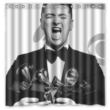 Sam smith impresso banho cortinas de chuveiro cortina de tecido poliéster impermeável para o banheiro com 12 ganchos 2024 - compre barato