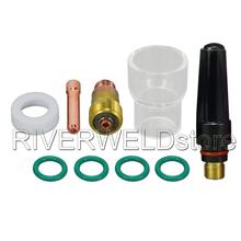 TIG Stubby Gas Lens Collet Body 3/32" Ø2.4mm Collet 10N24S #12 Pyrex Cup Kit For DB SR WP 17 18 26 TIG Torch Welding 9PCS 2024 - buy cheap