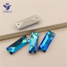 YANRUO 3255 All Sizes Blue Zircon Sew On Strass Flatback Cosmic Baguette Crystal Stones For Clothing 2024 - buy cheap