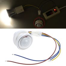 Detector infravermelho de led pir de 40mm, sensor de movimento, interruptor, modo de atraso ajustável, detector de comutação