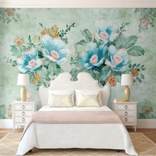 Обои на заказ, 3d росписи, ручная роспись, цветочный фон для гостиной, прикроватный диван, Настенная бумага 2024 - купить недорого