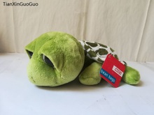 Cerca de 23 cm boneca pequena tartaruga de brinquedo de pelúcia grandes olhos tartaruga verde macio brinquedo do bebê presente de Natal b1450 2024 - compre barato