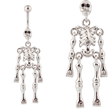 Belly rings kito body piercing Skeleton navel ring body jewelry Skull Wholesale 14G Surgical Steel bar nickel-free medical steel 2024 - buy cheap