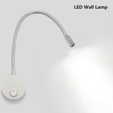 1W 3W LED Wall Lamps Children Reading Lamp Bedside Lighting AC85-265V Aluminum 360 Degree Rotating light with switch EU/US Plug 2024 - buy cheap