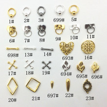 10 unids/lote de anillos japoneses de amor colgante, marco de flor hueca, aleación de Metal, esmalte de uñas, pegatinas/dijes para manicura 2024 - compra barato