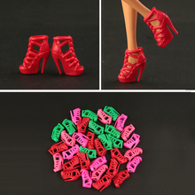 10 пара/лот Новая модная красная Высококачественная обувь для кукол Барби аксессуары для кукол бесплатная доставка 2024 - купить недорого