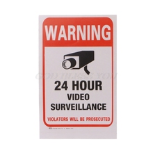 10PCS/lot Waterproof PVC CCTV Video Surveillance Security Sticker Warning Signs Drop Shipping 2024 - buy cheap
