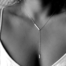 Женское Ожерелье из стерлингового серебра 925 пробы, простое длинное ожерелье y lariat, простое ювелирное изделие 2024 - купить недорого