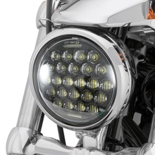 Fit for  Sportster, Iron 883, Dyna, Street Bob FXDB 75w 5-3 / 4 5.75 '' inch Black Projector LED Headlight Bulbs 2024 - buy cheap