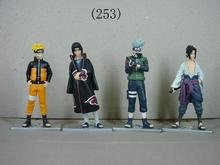 Naruto Uchiha Itachi Naruto Sasuke Hatake Kakashi 4 pçs/sets pintada figura PVC figura Brinquedos Figuras de Ação Brinquedos Anime 2024 - compre barato