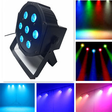 7x12w led Par lights RGBW 4in1 flat par led dmx512 disco lights professional stage dj equipment 2024 - buy cheap