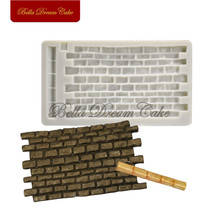 Brick Wall Design Silicone Mold Chocolate Fondant Molds Cake Border Decoration Moulds DIY Cake Decorating Tool Bakeware 2024 - buy cheap